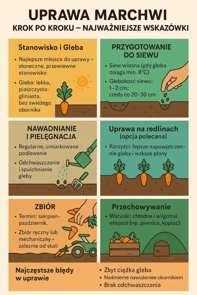 Uprawa marchwi infografika